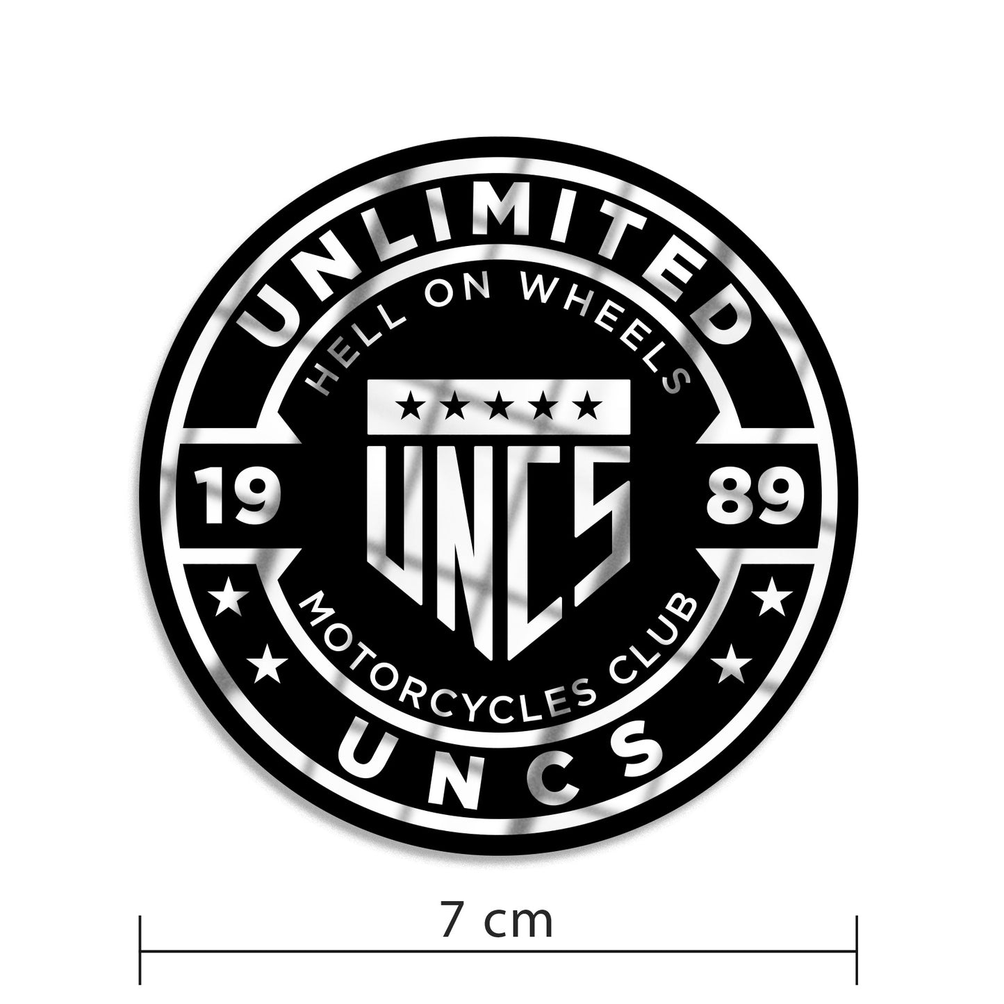 Nálepka HELL ON WHEELS GOLD SILVER