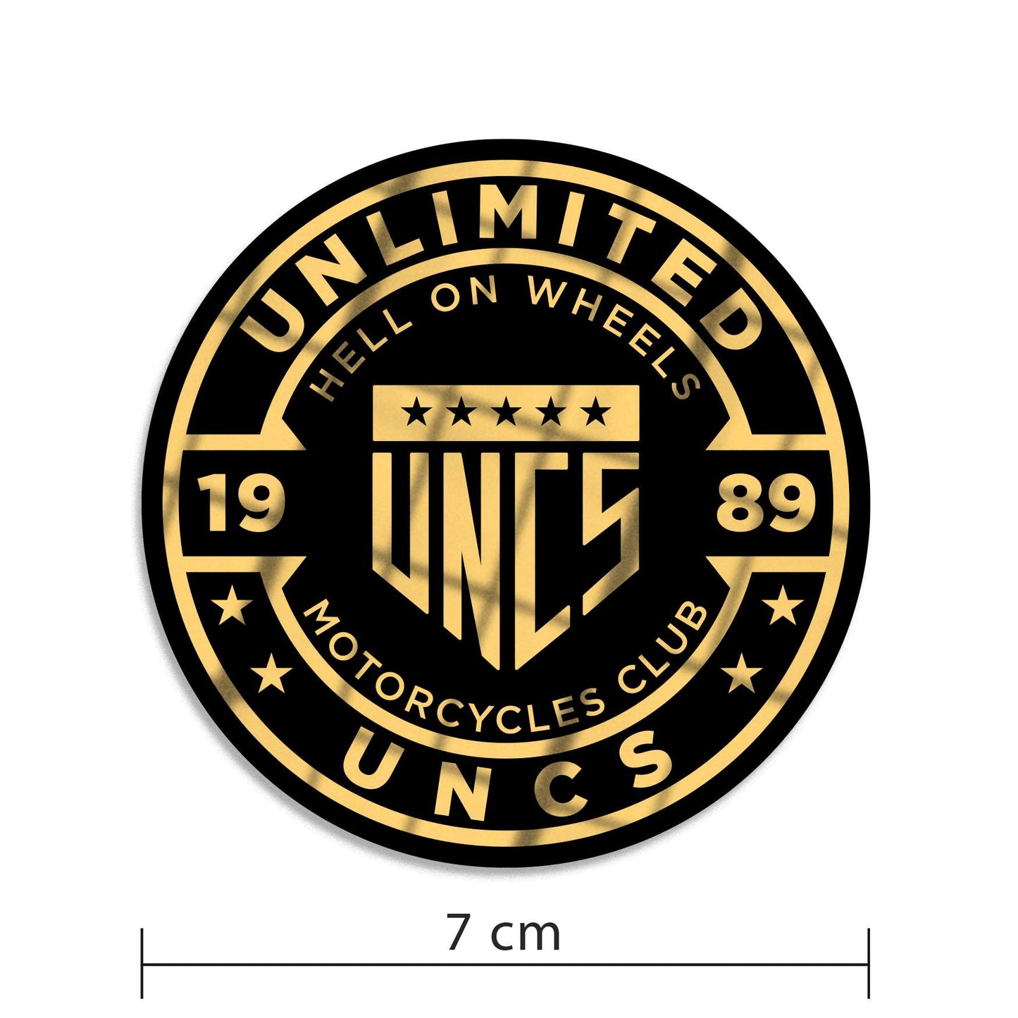 Nálepka HELL ON WHEELS GOLD GOLD