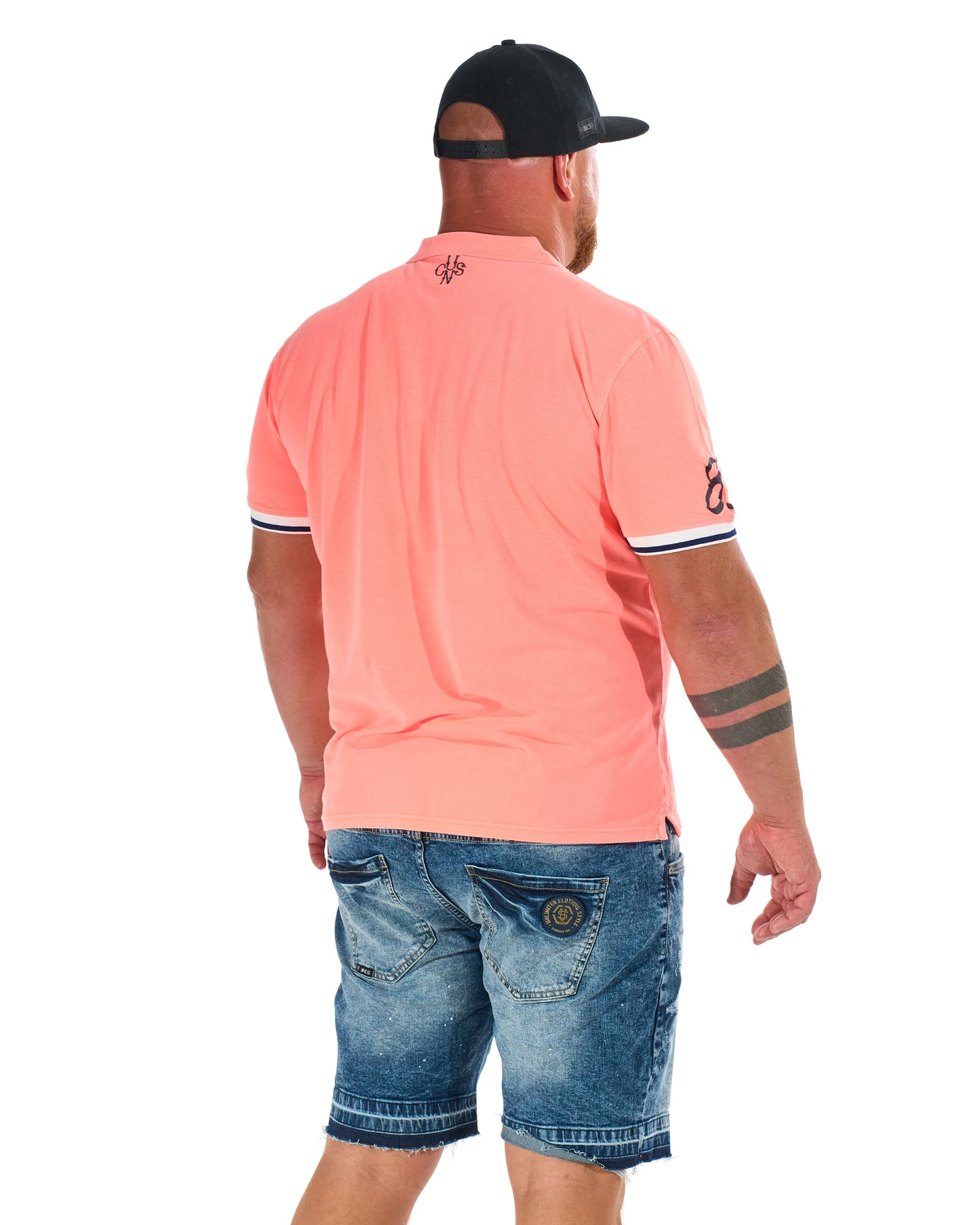 Pánske polo DERICK III NEON CORAL