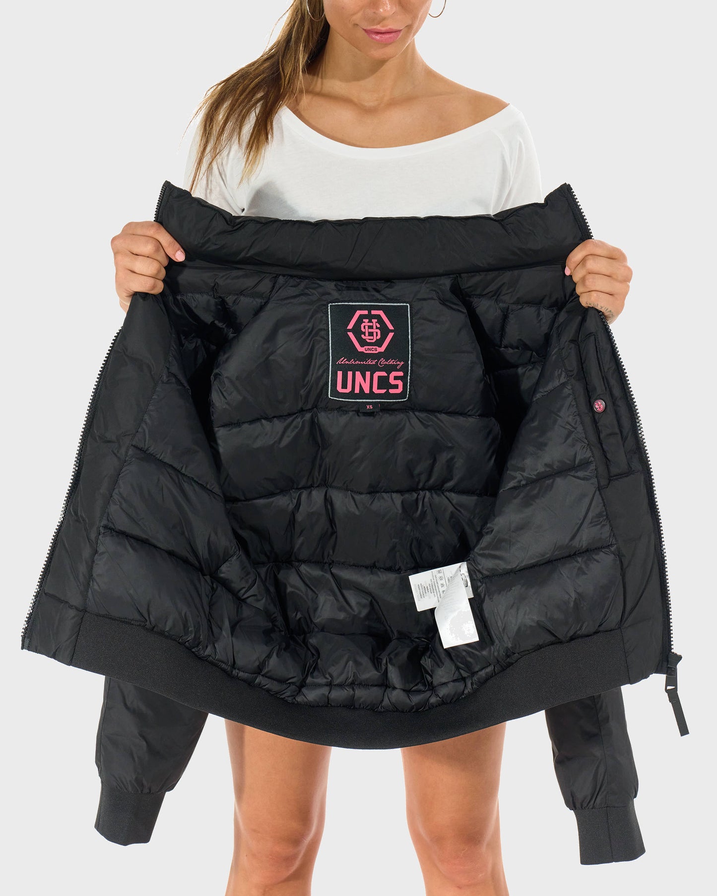 Dámska bunda JOANA BLACK/PINK