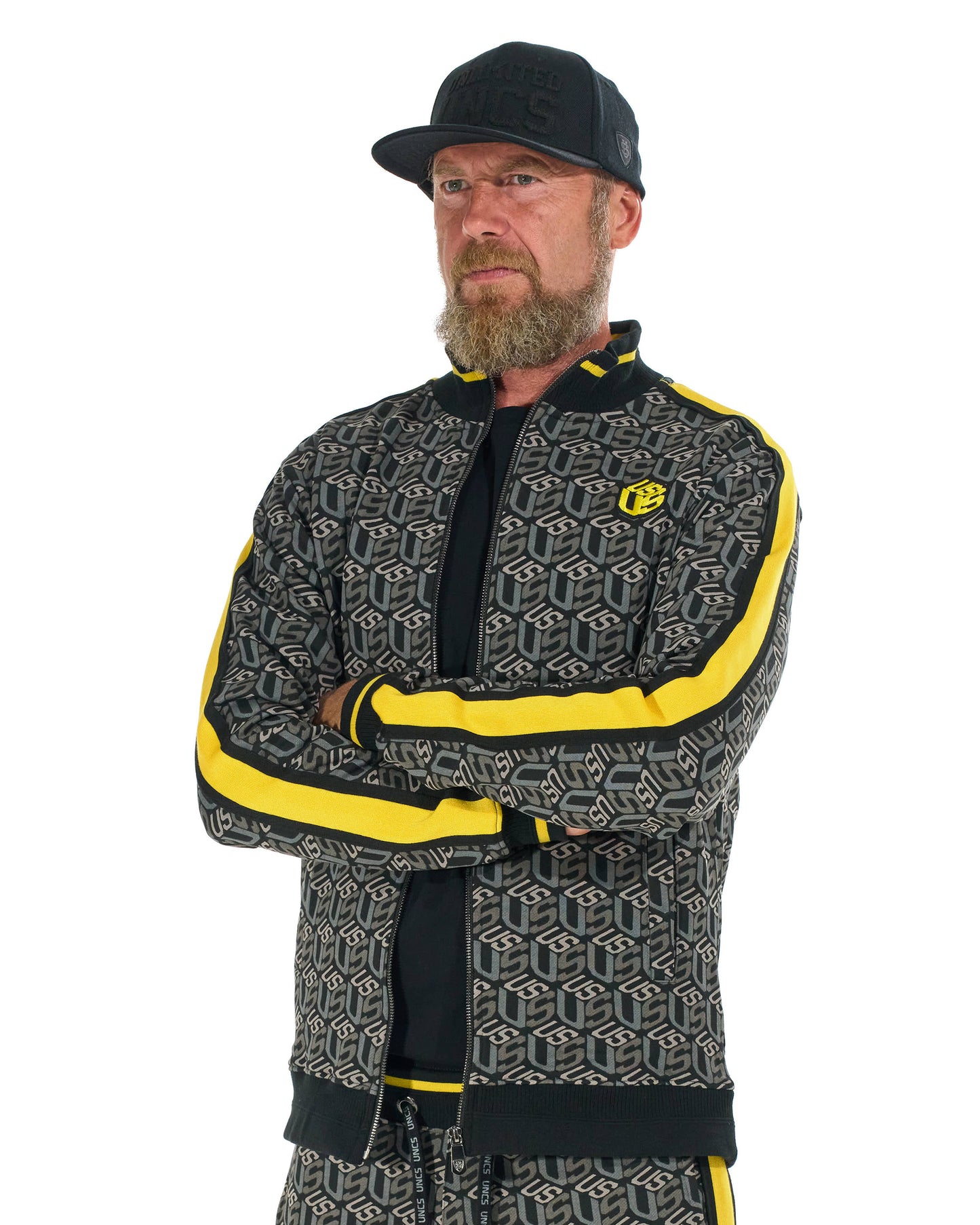 Pánska mikina COLIN BLACK/YELLOW