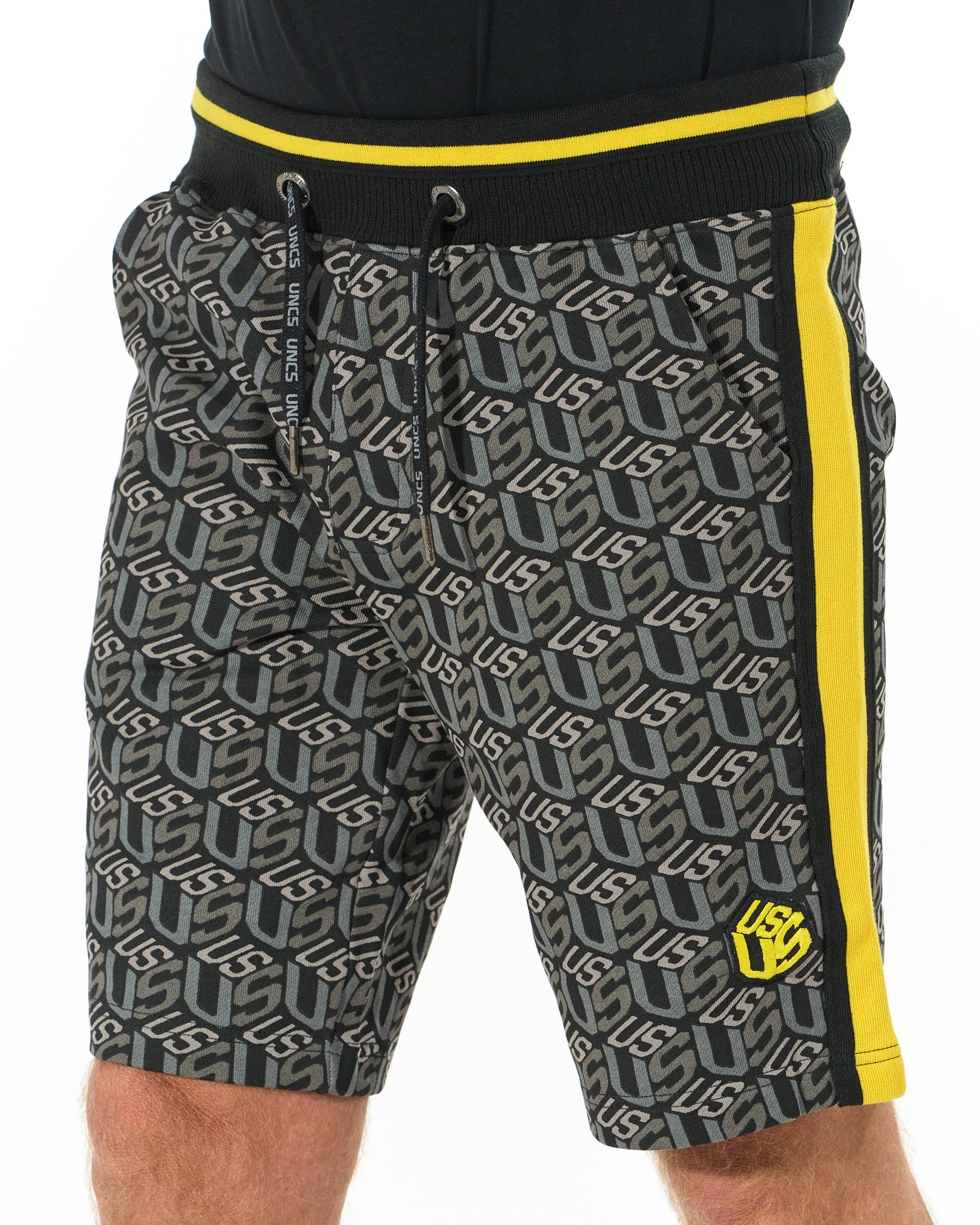 Pánske kraťasy COLIN BLACK/YELLOW
