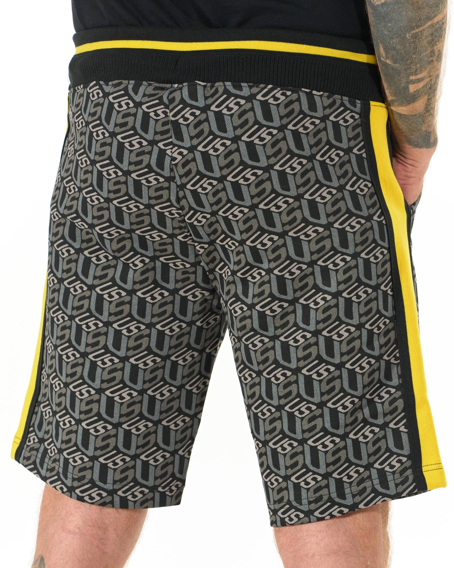 Pánske kraťasy COLIN BLACK/YELLOW
