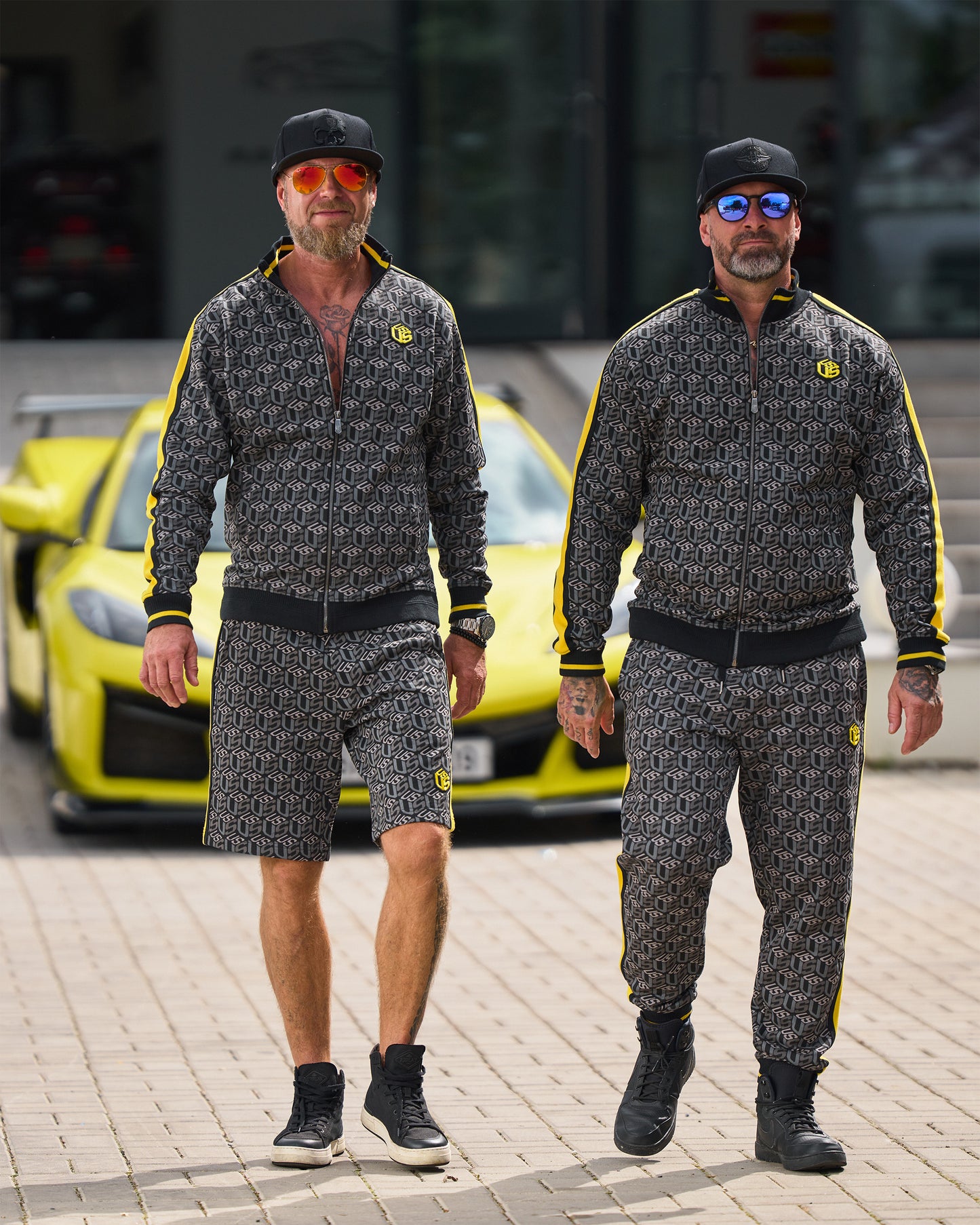 Pánske kraťasy COLIN BLACK/YELLOW