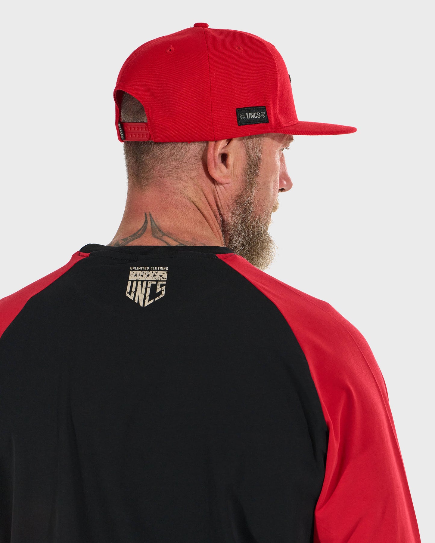 Pánske tričko CONNOR I LS BLACK/RED