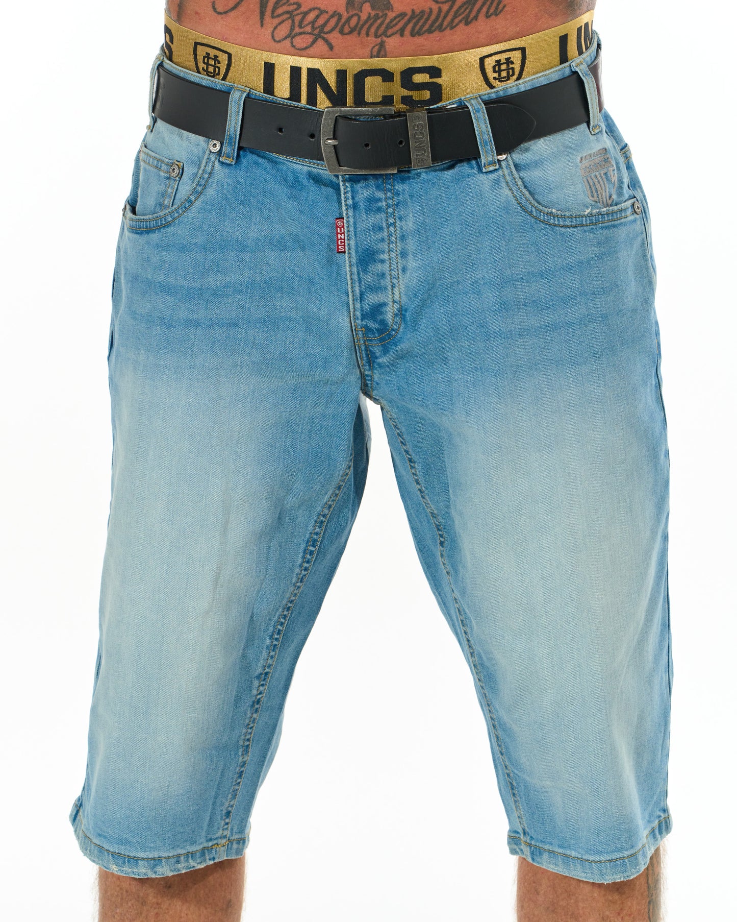 Pánske kraťasy BUCK II (DLHŠÍ) LIGHT DENIM