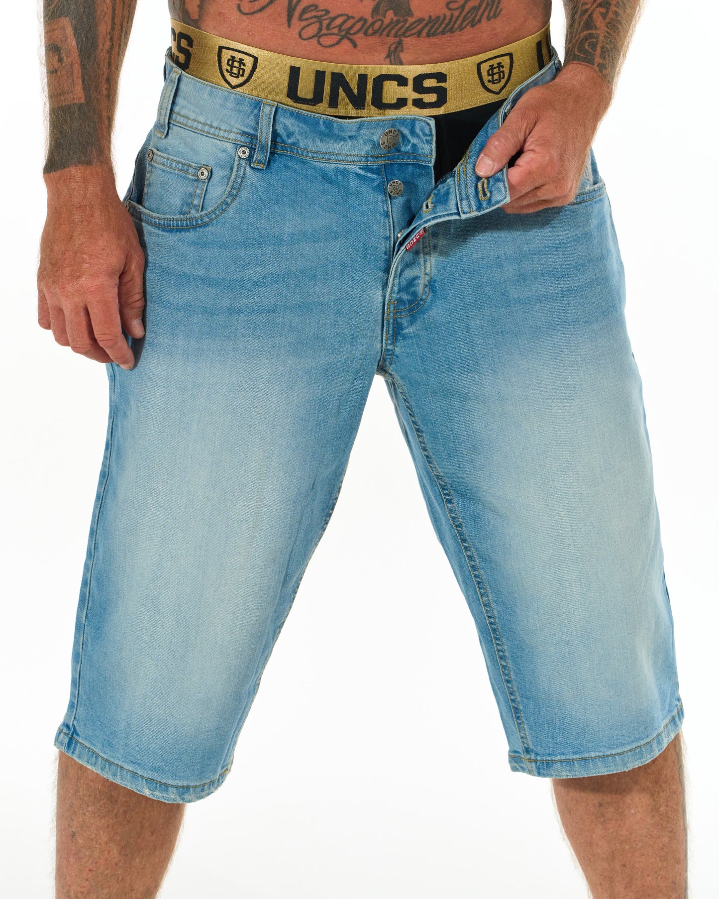 Pánske kraťasy BUCK II (DLHŠÍ) LIGHT DENIM