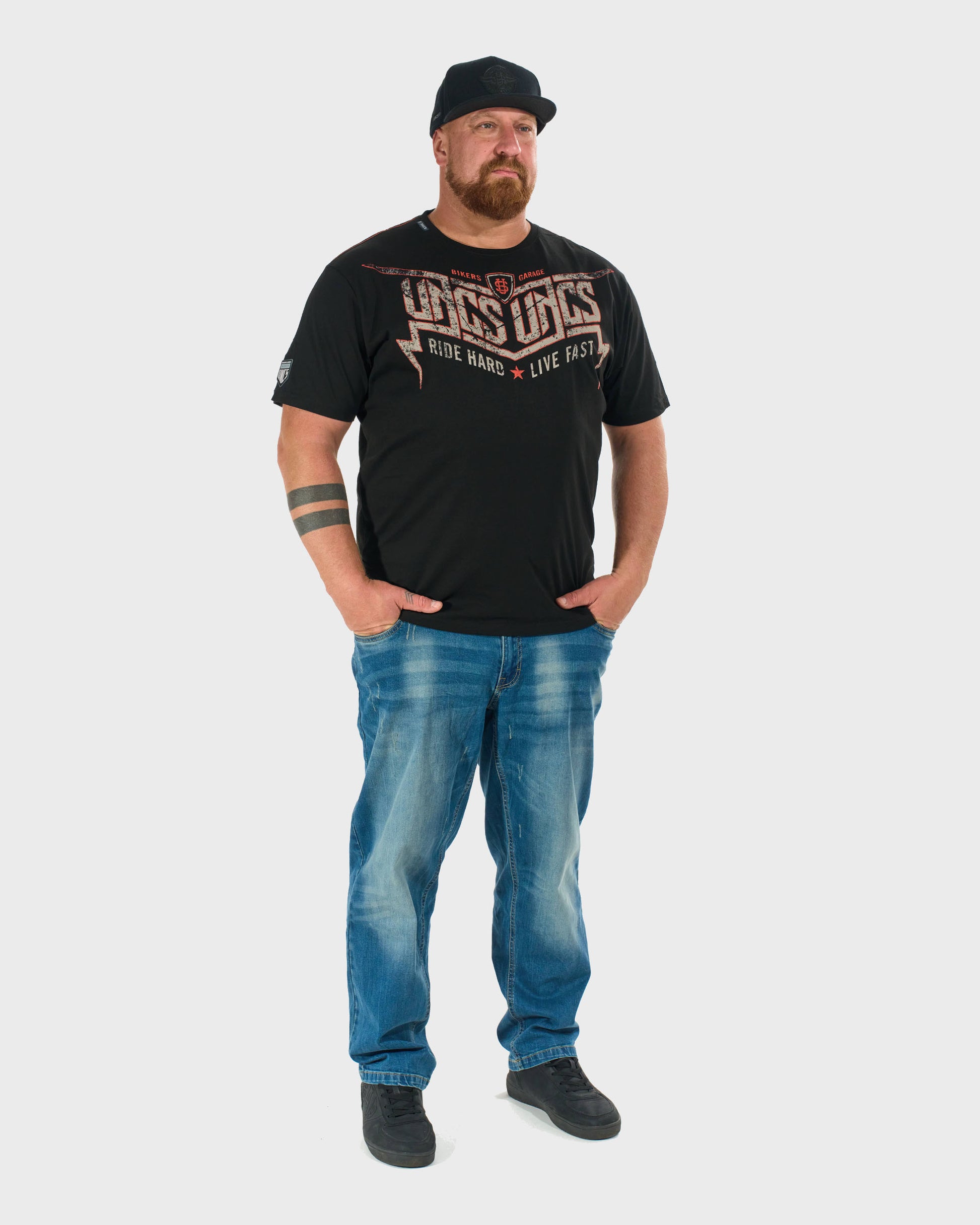 Pánske tričko STORM BLACK/ORANGE