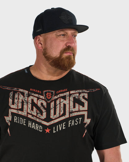 Pánske tričko STORM BLACK/ORANGE