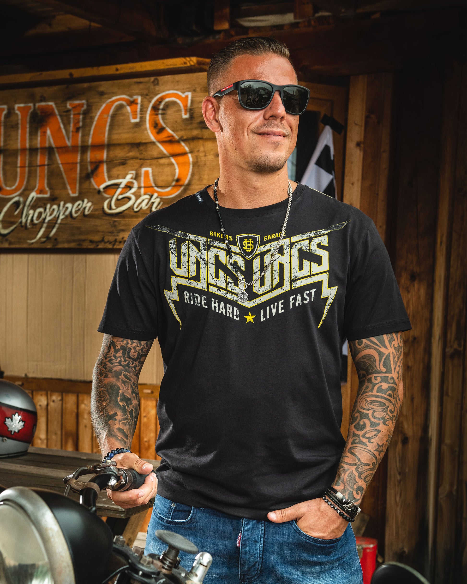 Pánske tričko STORM BLACK/YELLOW