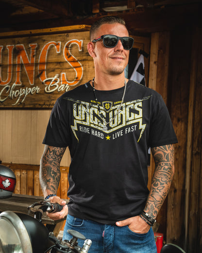 Pánske tričko STORM BLACK/YELLOW