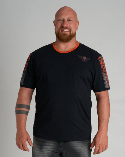 Pánske tričko MALLORY IV BLACK/ORANGE