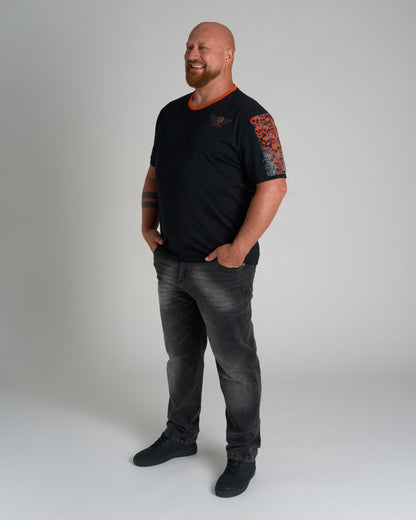Pánske tričko MALLORY IV BLACK/ORANGE