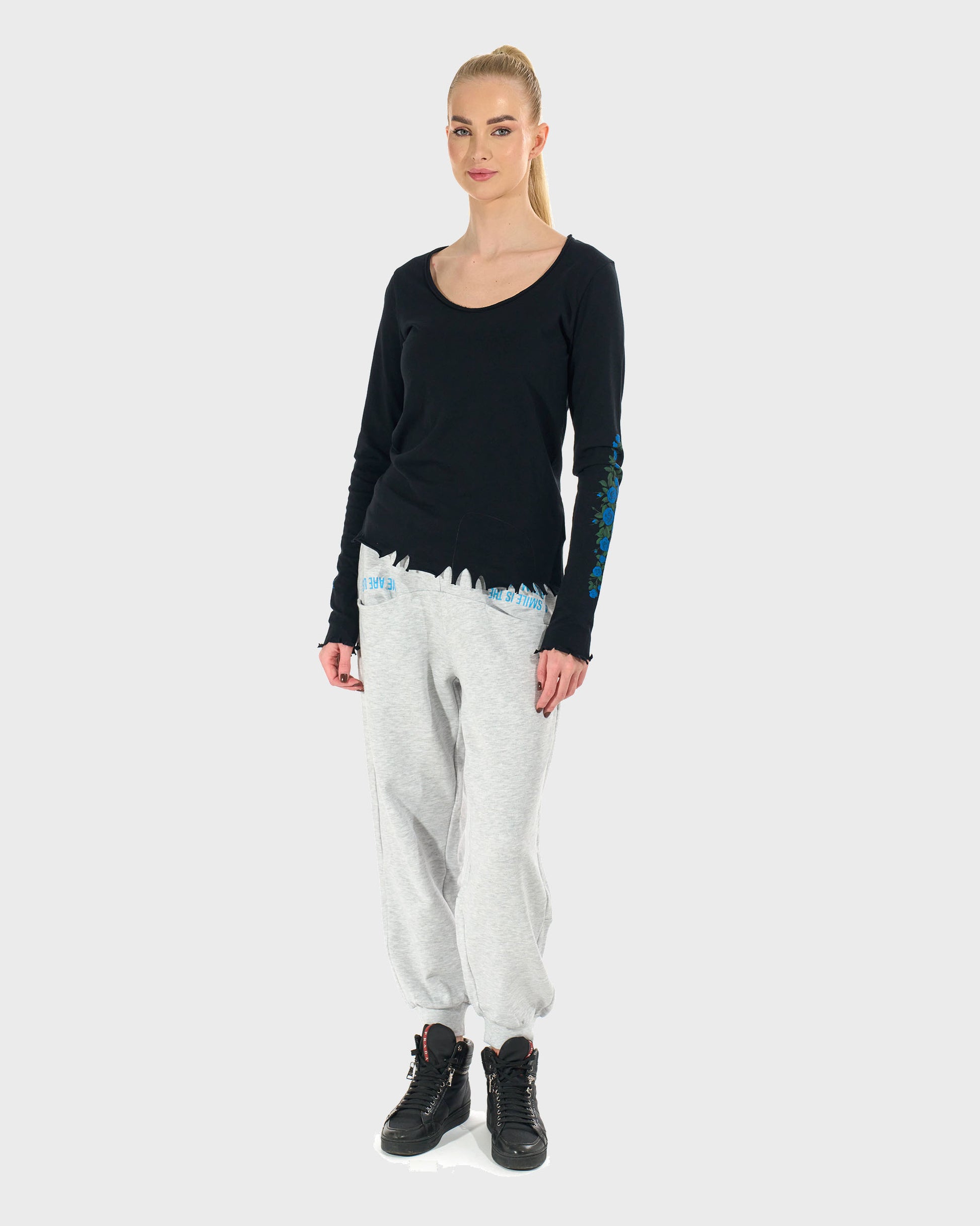 Dámske tričko CLAUDIE LS BLACK BLACK