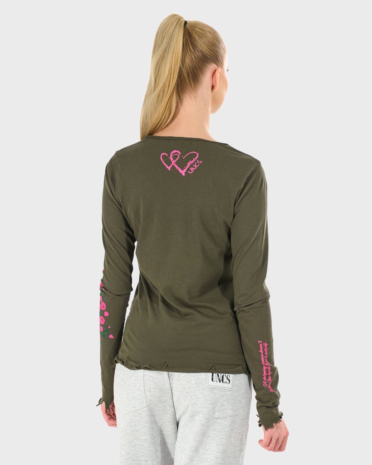 Dámske tričko CLAUDIE LS KHAKI KHAKI