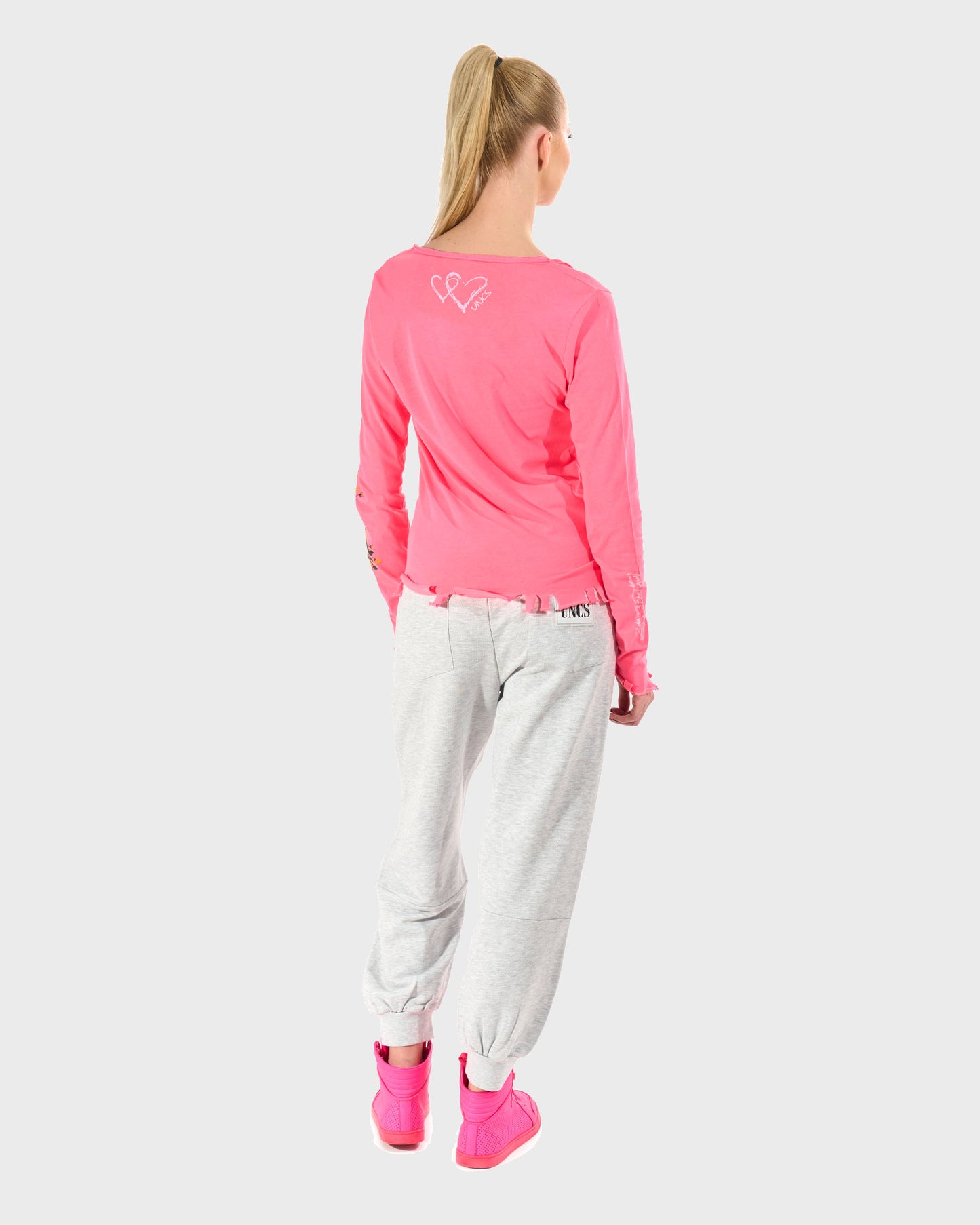 Dámske tričko CLAUDIE LS NEON PINK NEON PINK