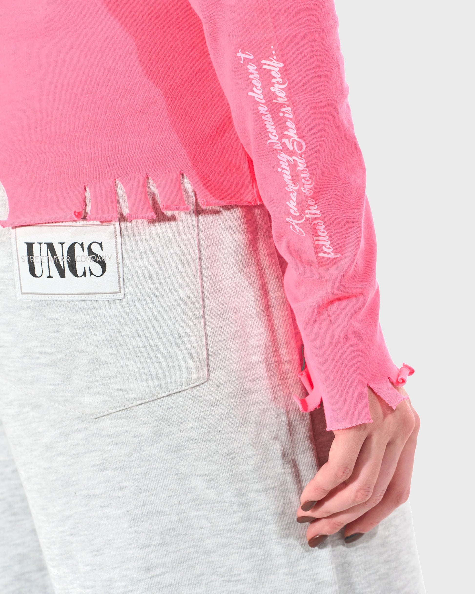 Dámske tričko CLAUDIE LS NEON PINK NEON PINK