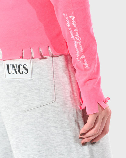 Dámske tričko CLAUDIE LS NEON PINK NEON PINK