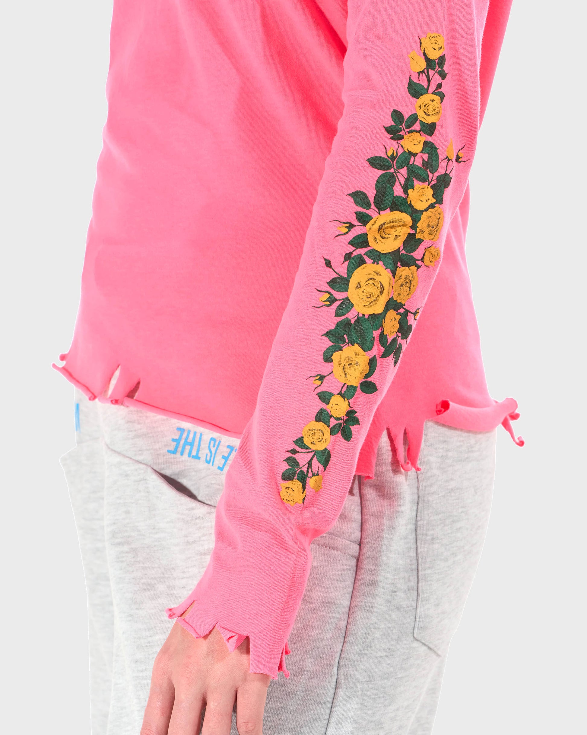 Dámske tričko CLAUDIE LS NEON PINK NEON PINK