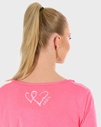 Dámske tričko CLAUDIE LS NEON PINK NEON PINK