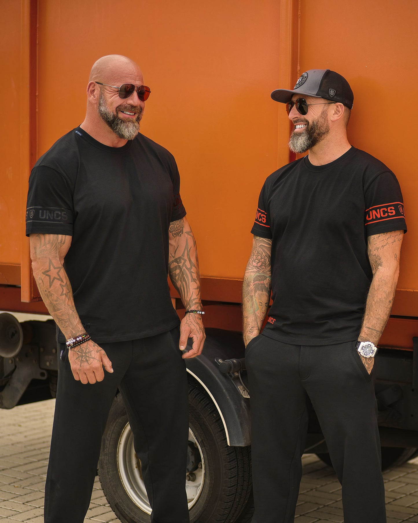 Pánske tričko BRADY II BLACK/ORANGE