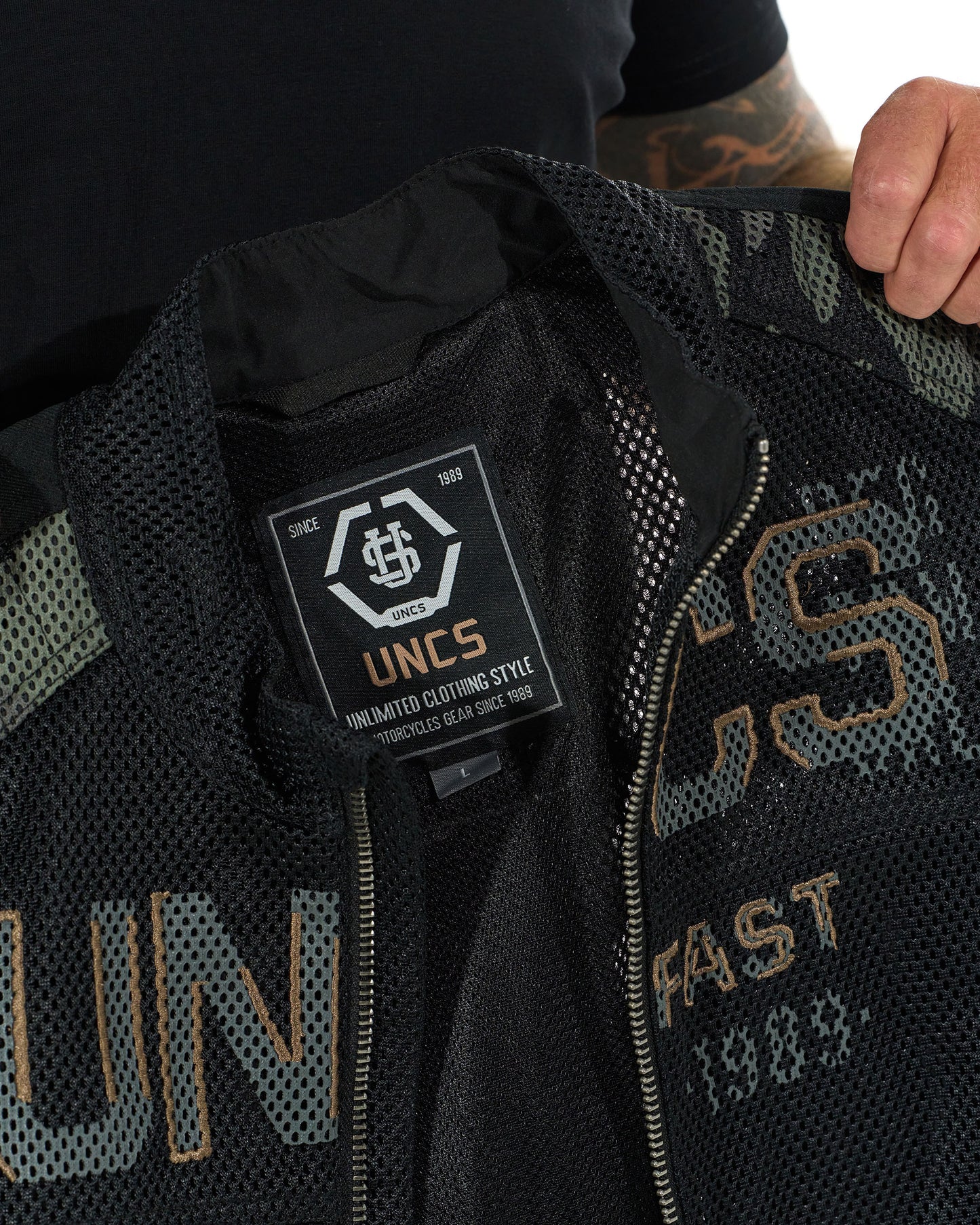 Pánska bunda MOTORCYCLE (WITH PRINT) BLACK BLACK