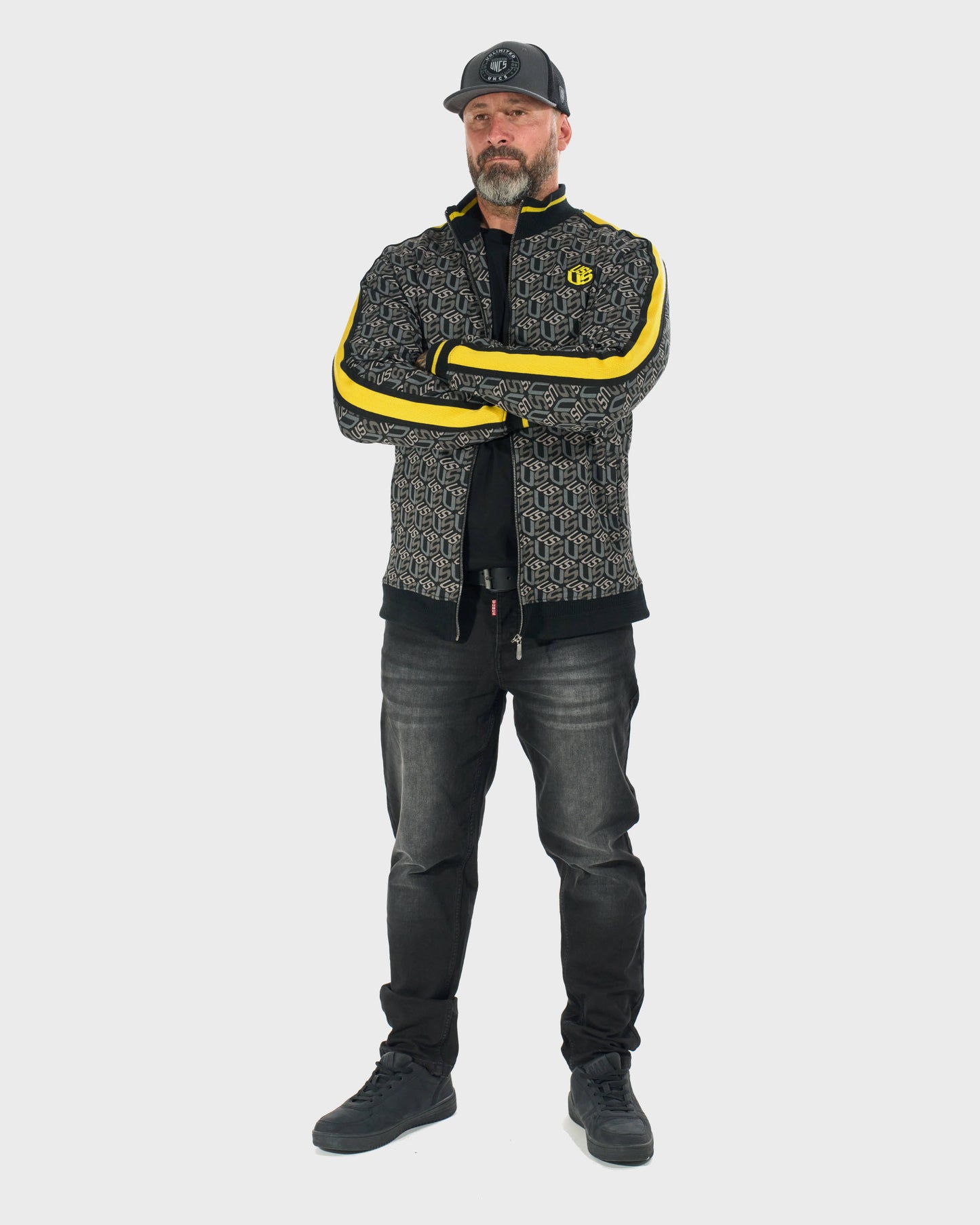 Pánska mikina COLIN BLACK/YELLOW