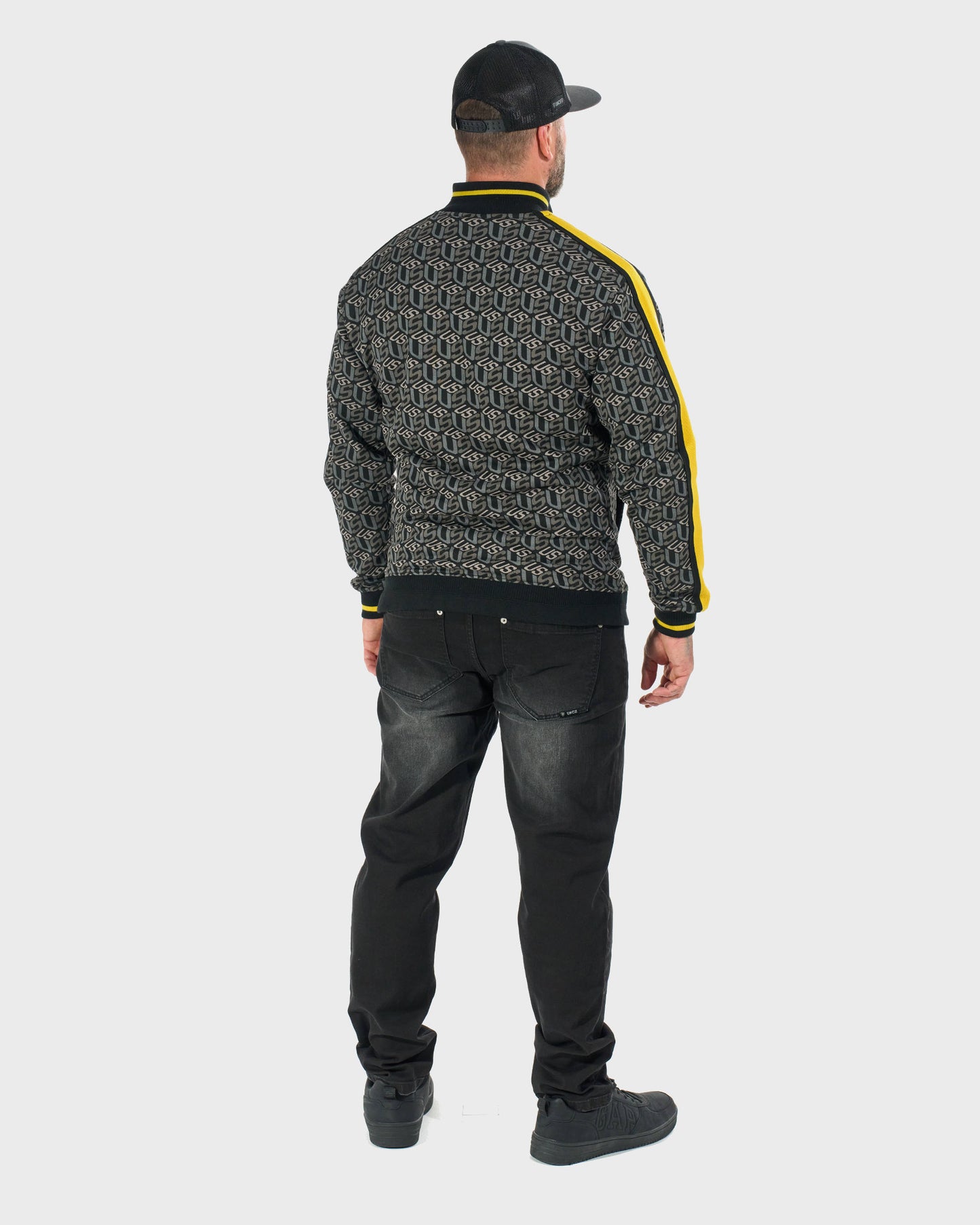 Pánska mikina COLIN BLACK/YELLOW