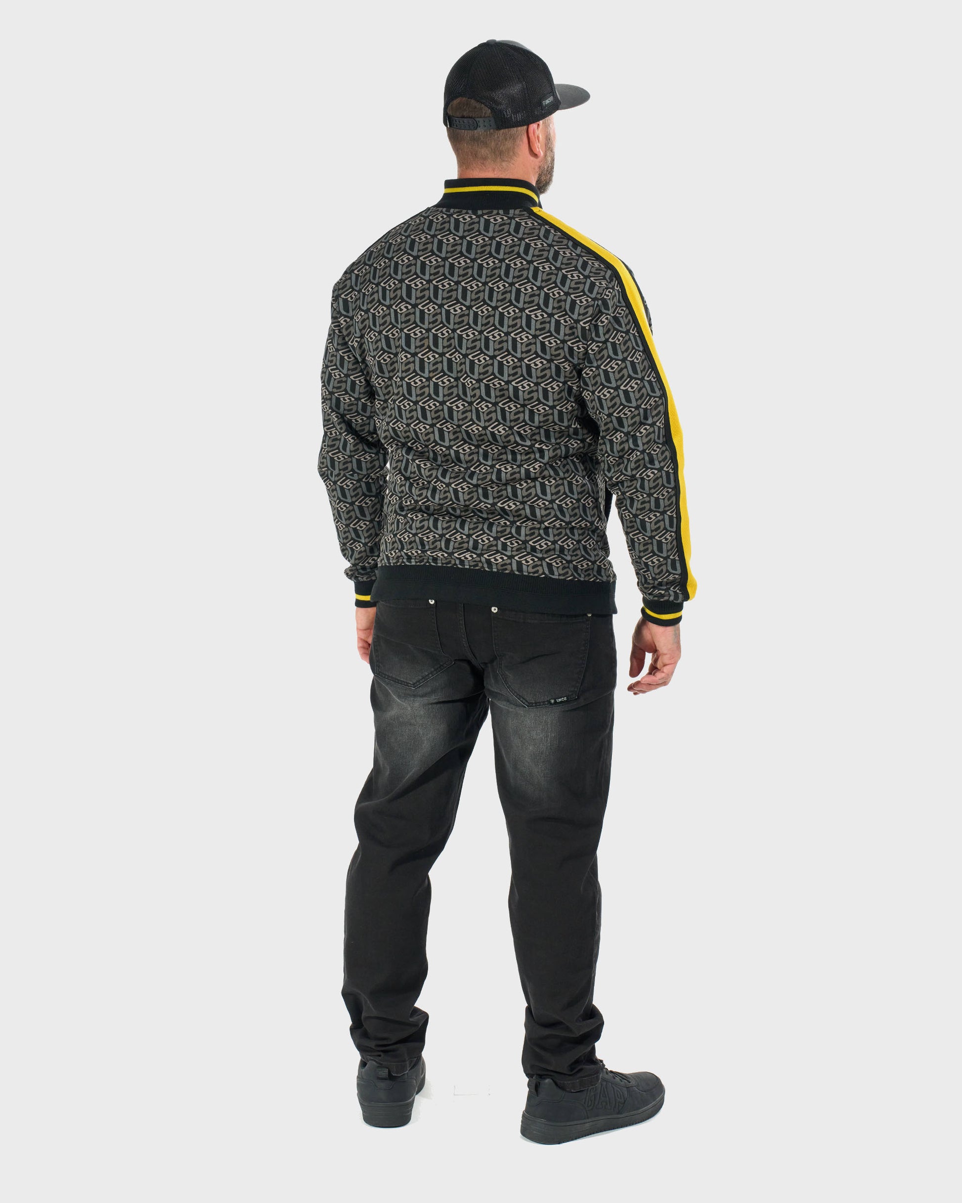 Pánska mikina COLIN BLACK/YELLOW