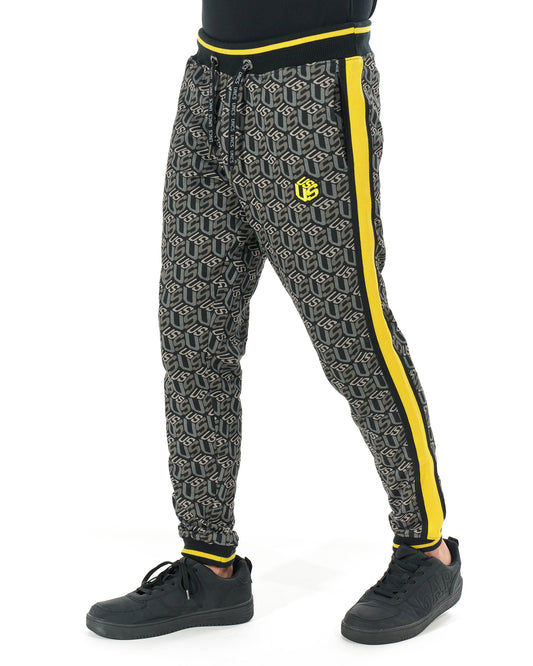 Pánske tepláky COLIN BLACK/YELLOW