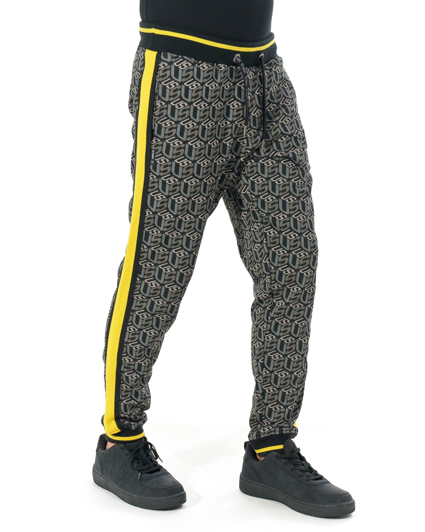 Pánske tepláky COLIN BLACK/YELLOW