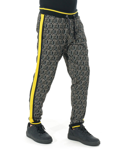 Pánske tepláky COLIN BLACK/YELLOW