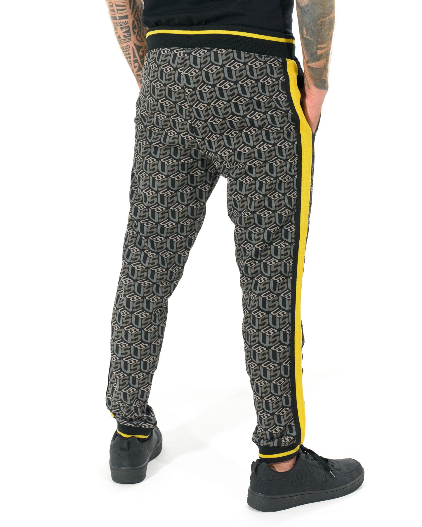 Pánske tepláky COLIN BLACK/YELLOW