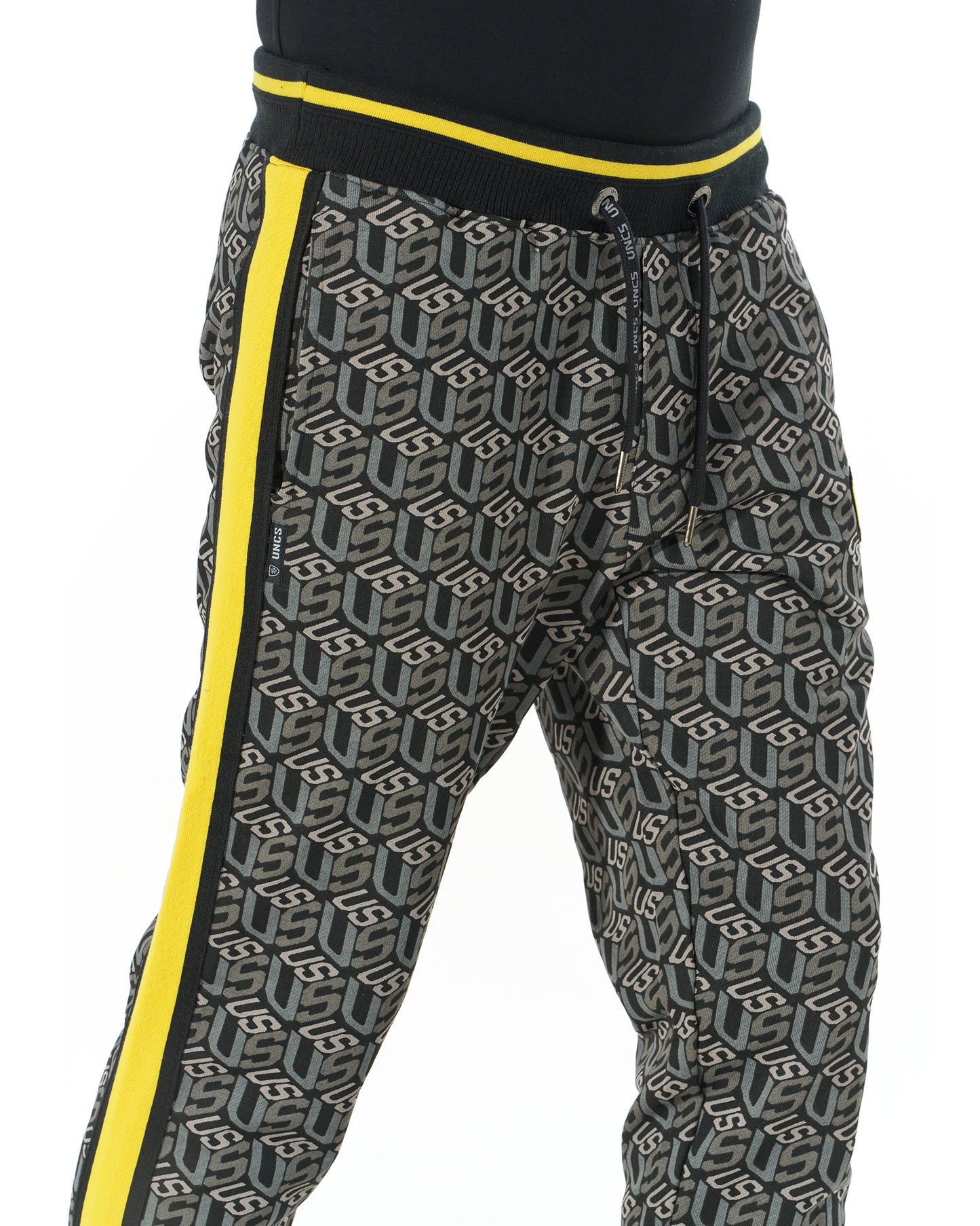 Pánske tepláky COLIN BLACK/YELLOW