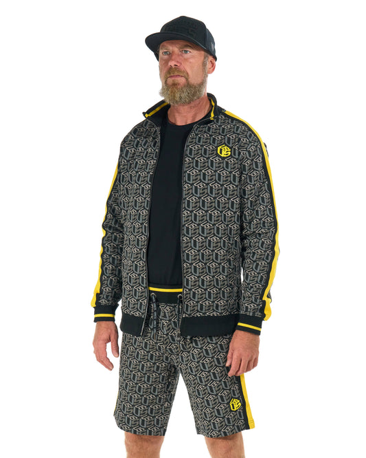 Pánske kraťasy COLIN BLACK/YELLOW