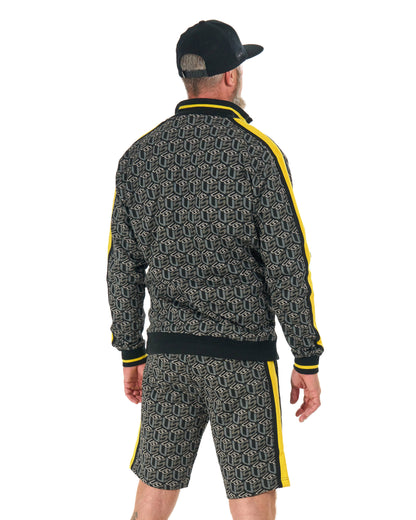 Pánske kraťasy COLIN BLACK/YELLOW