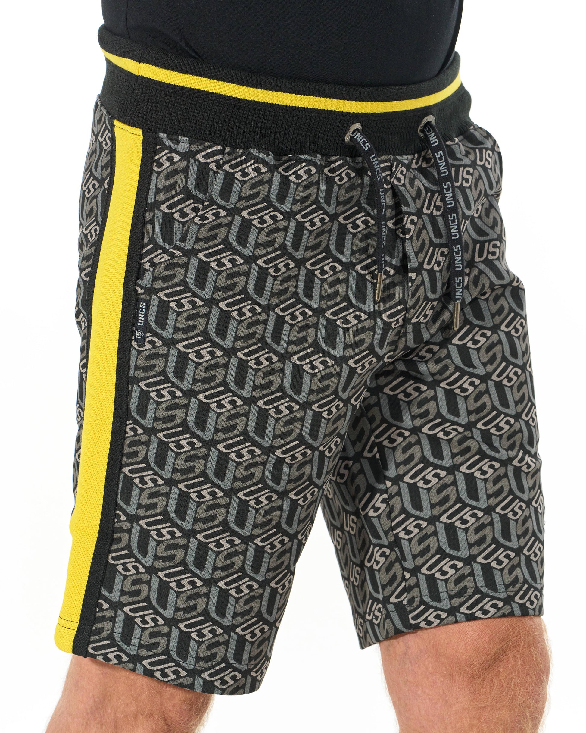 Pánske kraťasy COLIN BLACK/YELLOW