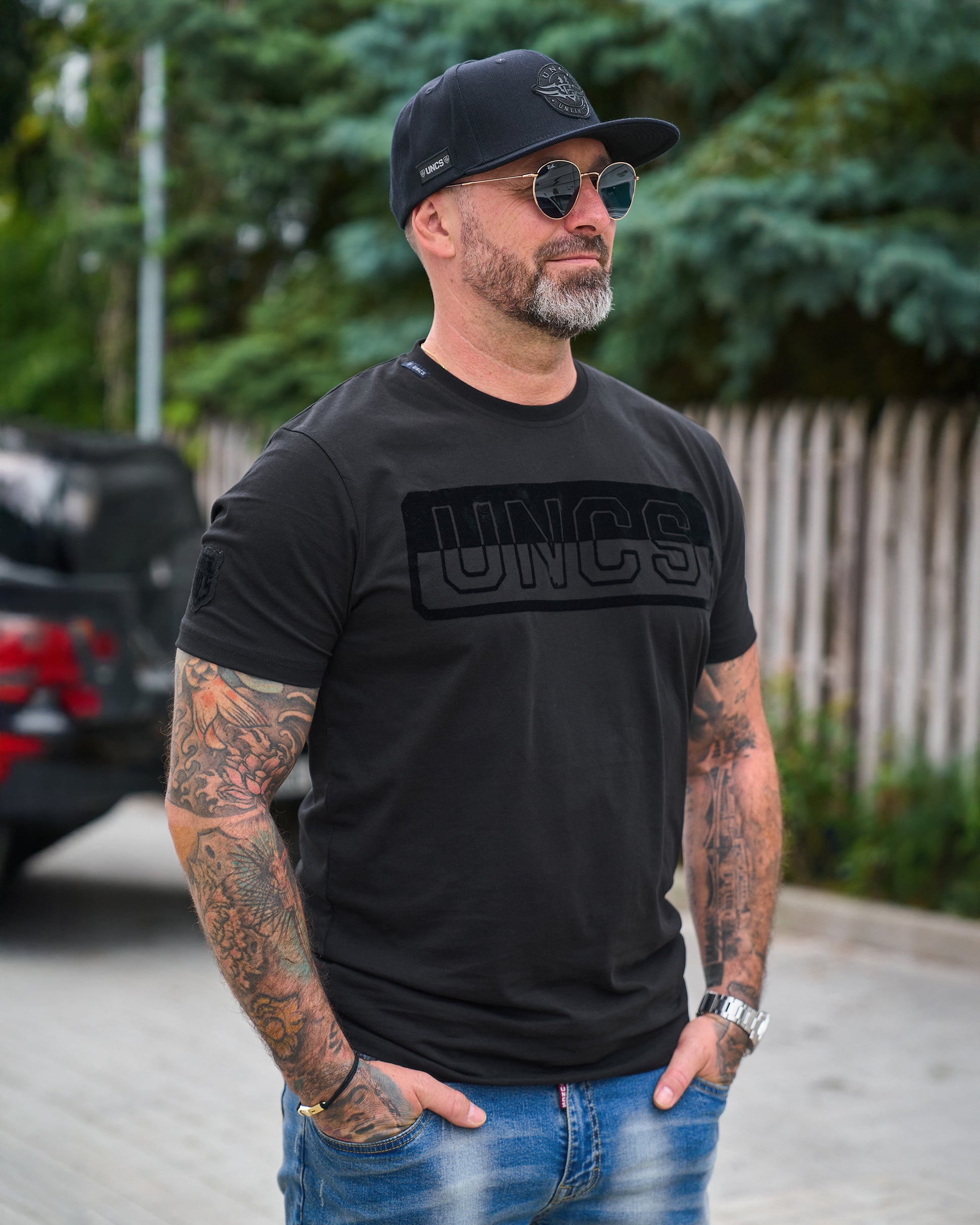 Pánske tričko ALVARO BLACK (FLOCK)