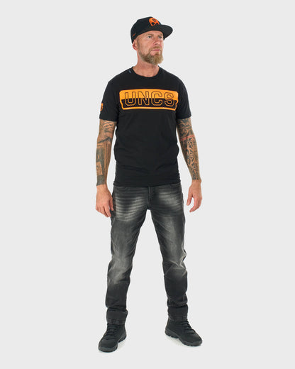 Pánske tričko ALVARO BLACK/ORANGE