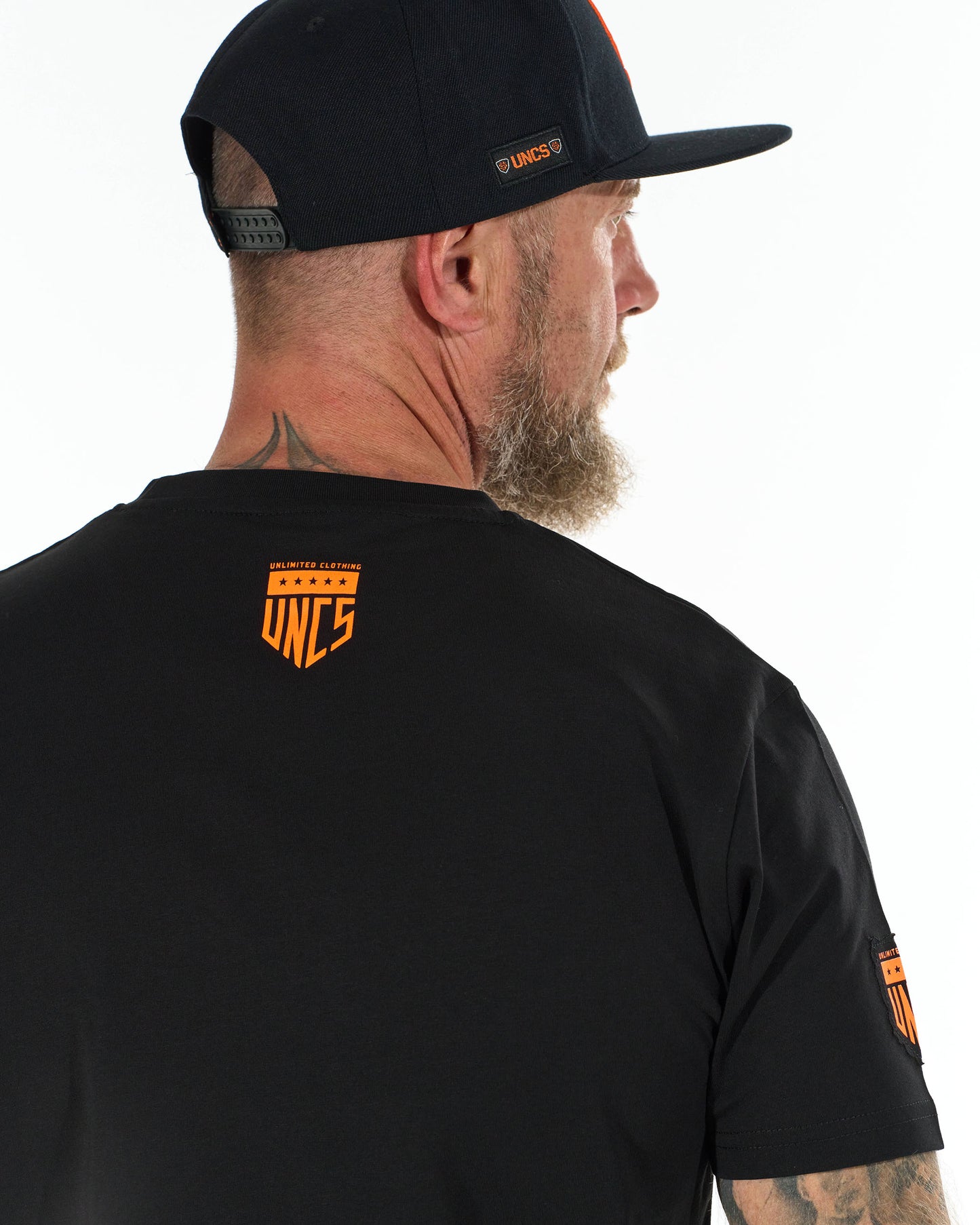 Pánske tričko ALVARO BLACK/ORANGE