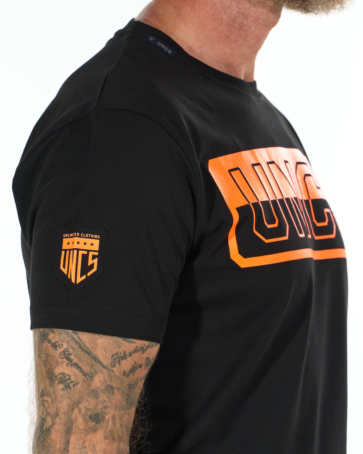 Pánske tričko ALVARO BLACK/ORANGE