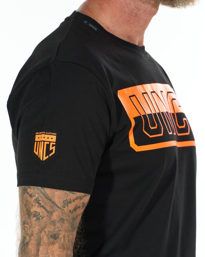 Pánske tričko ALVARO BLACK/ORANGE