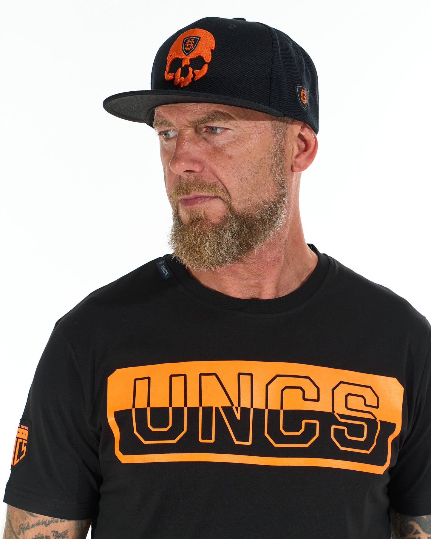 Pánske tričko ALVARO BLACK/ORANGE