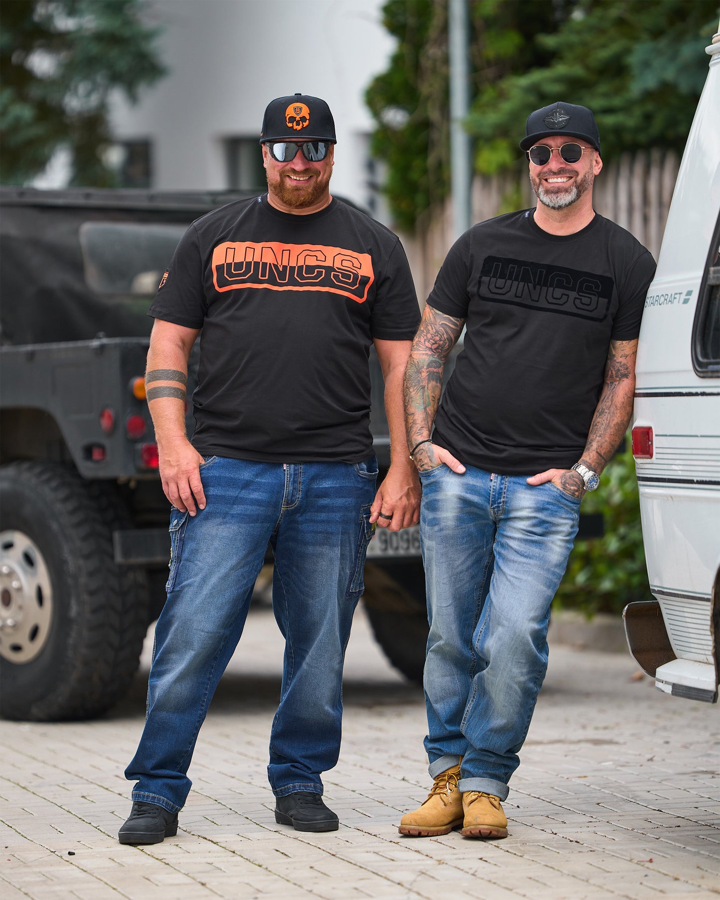 Pánske tričko ALVARO BLACK/ORANGE