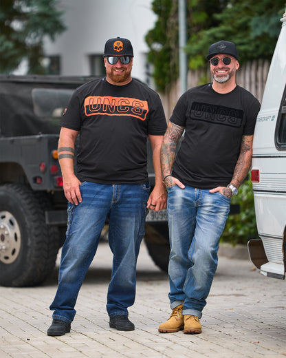 Pánske tričko ALVARO BLACK/ORANGE