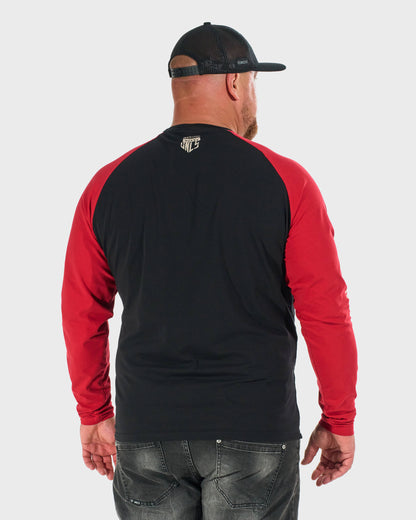 Pánske tričko CONNOR I LS BLACK/RED