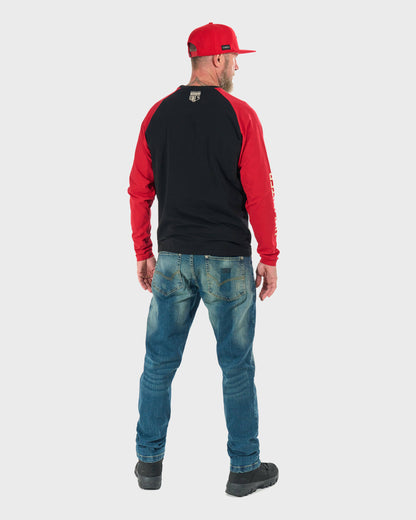 Pánske tričko CONNOR I LS BLACK/RED