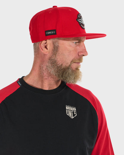 Pánske tričko CONNOR I LS BLACK/RED