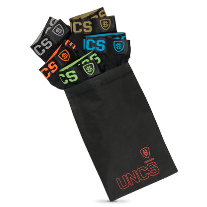 Pánske boxerky HEXAGON 5 ks (dlhé) BLACK