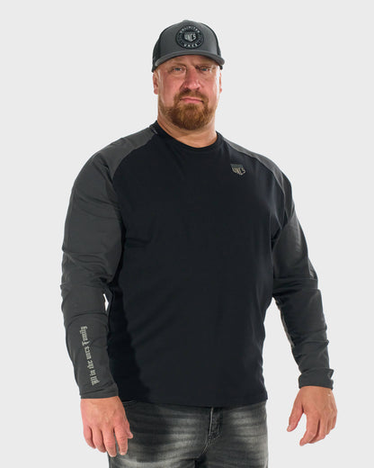 Pánske tričko CONNOR II LS BLACK/GREY